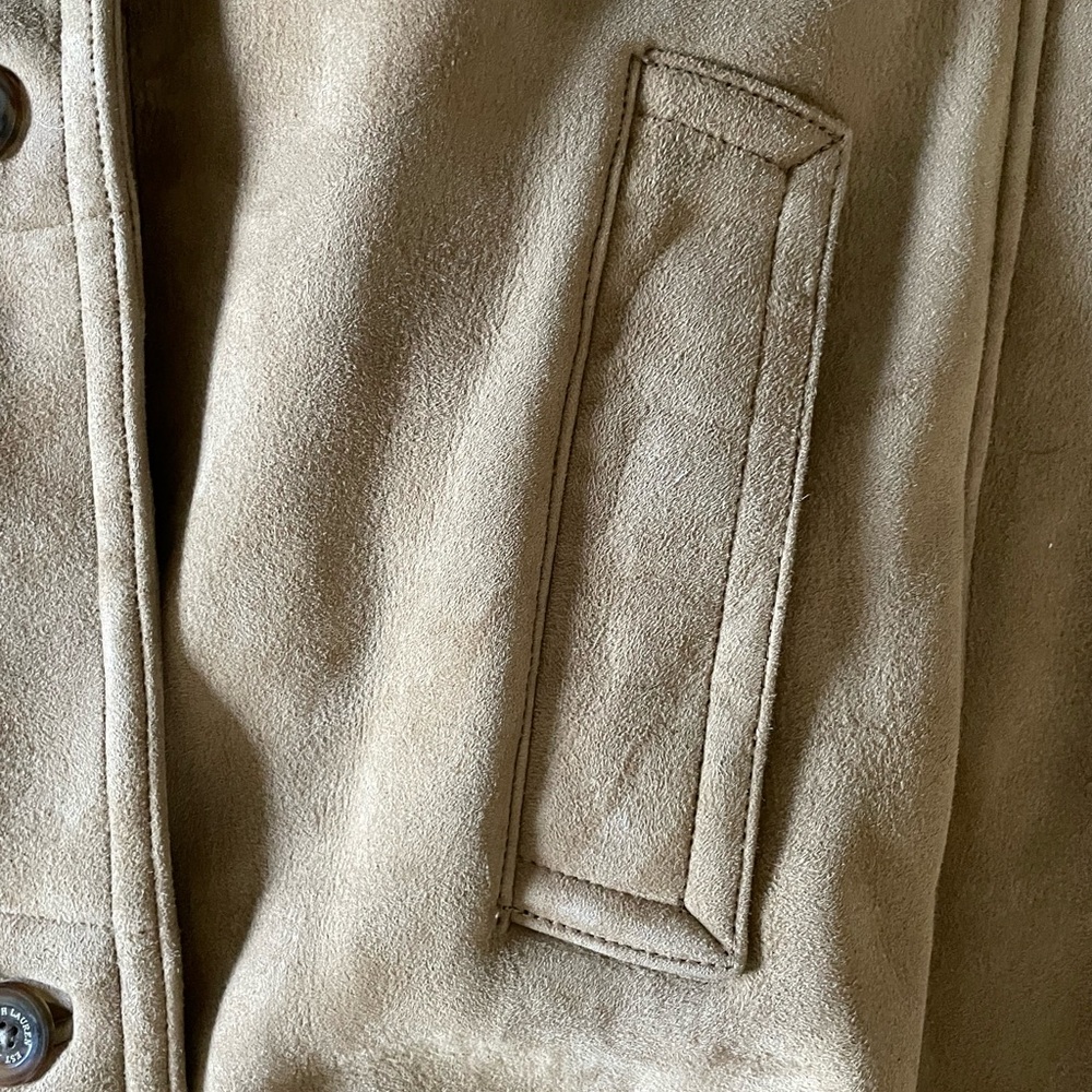 Ralph Lauren black label genuine long shearling coat M - Picture 3 of 10